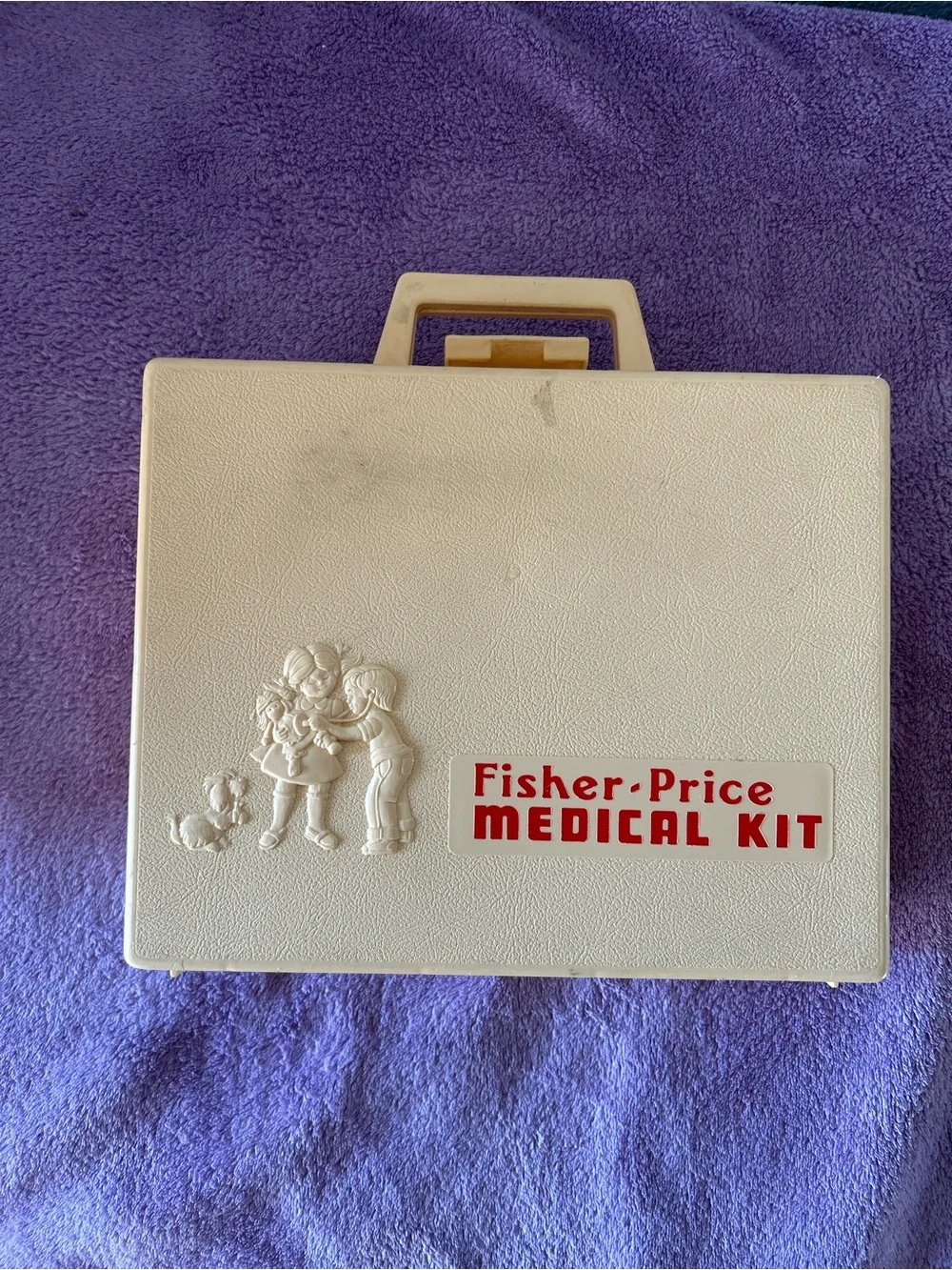 Vintage 1977 Fisher-Price Toys Doctor Nurse Medical Kit Bag Case 936 Made In USA